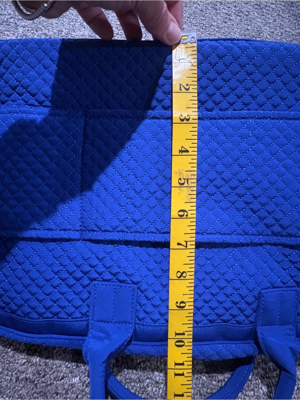 Vera Bradley Royal Blue Quilted Travel Compact weekender with Crossbody Strap - Picture 6 of 8
